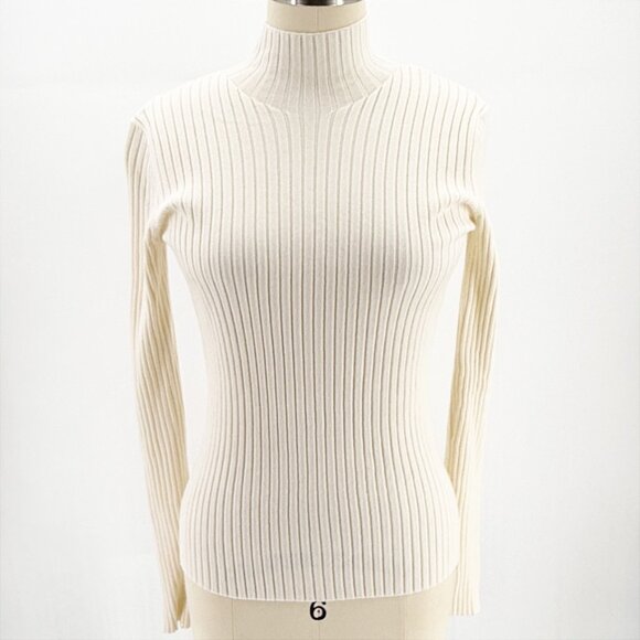 DION LEE Open-back ribbed merino wool-blend sweater M - Picture 10 of 11